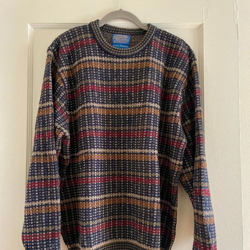 Pendleton 100% Wool Striped Sweater | Men's L - Picture 1 of 3